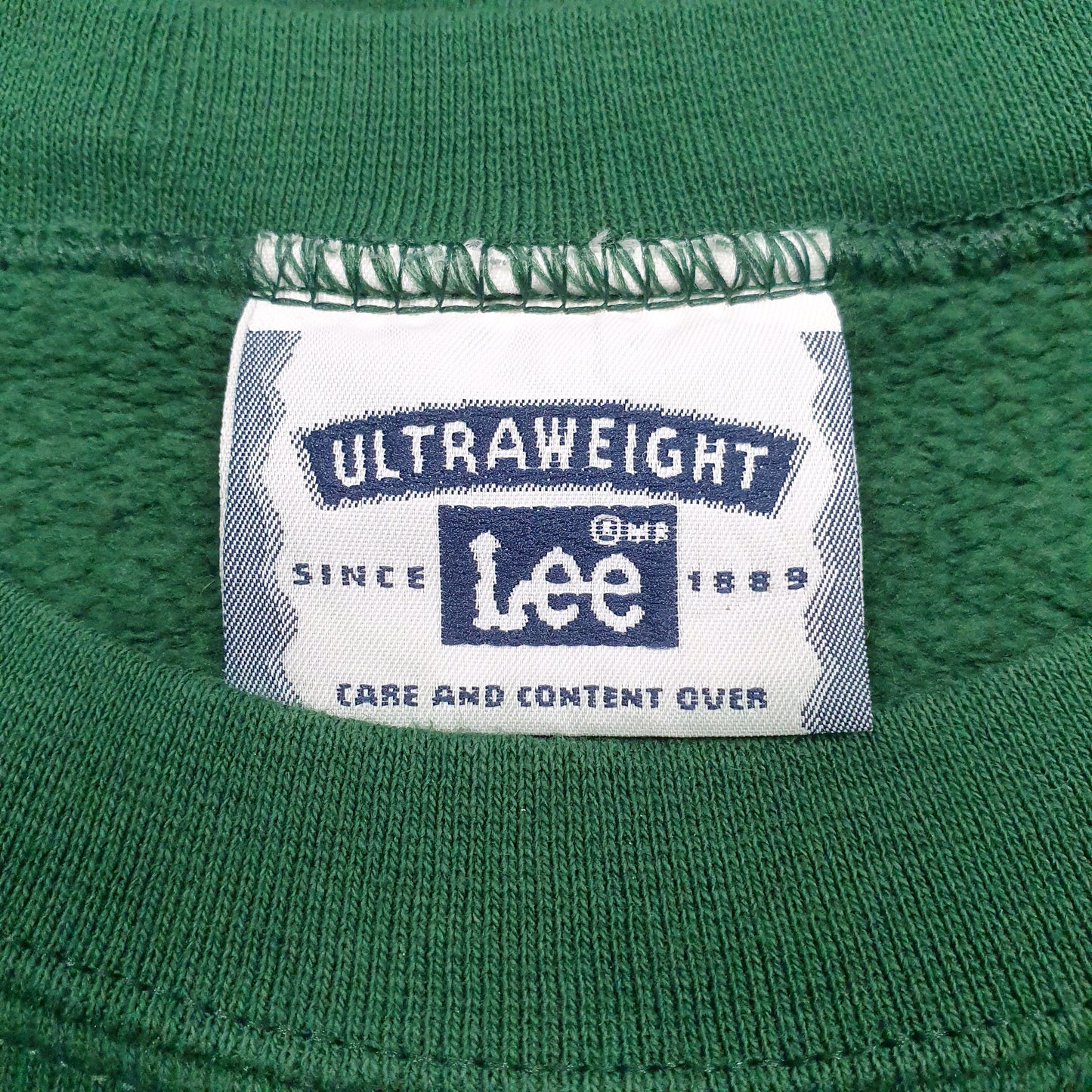 Mens Green Lee Vintage 00s Crewneck Jumper