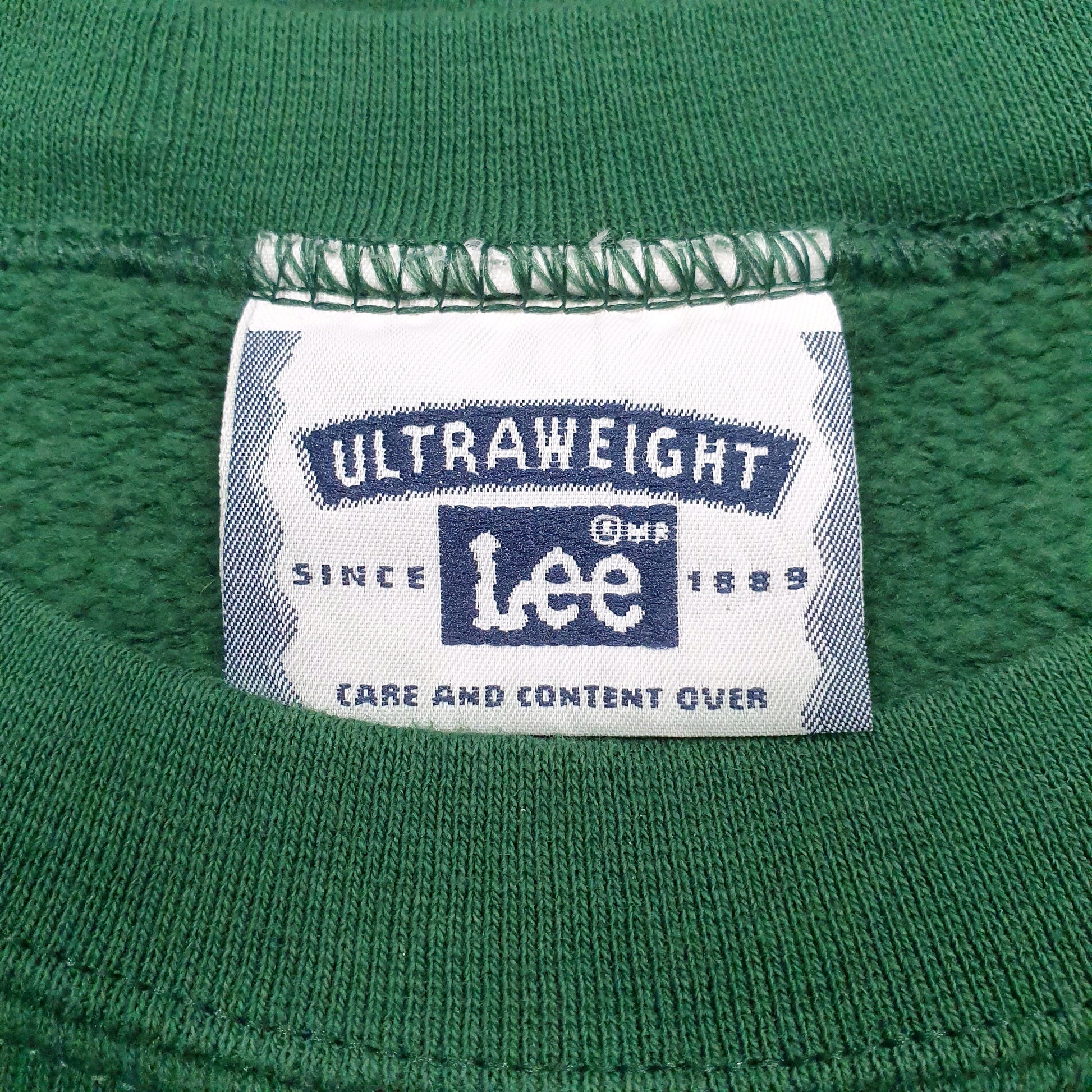 Mens Green Lee Vintage 00s Crewneck Jumper