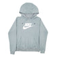Womens Blue Nike Spellout Hoodie Jumper