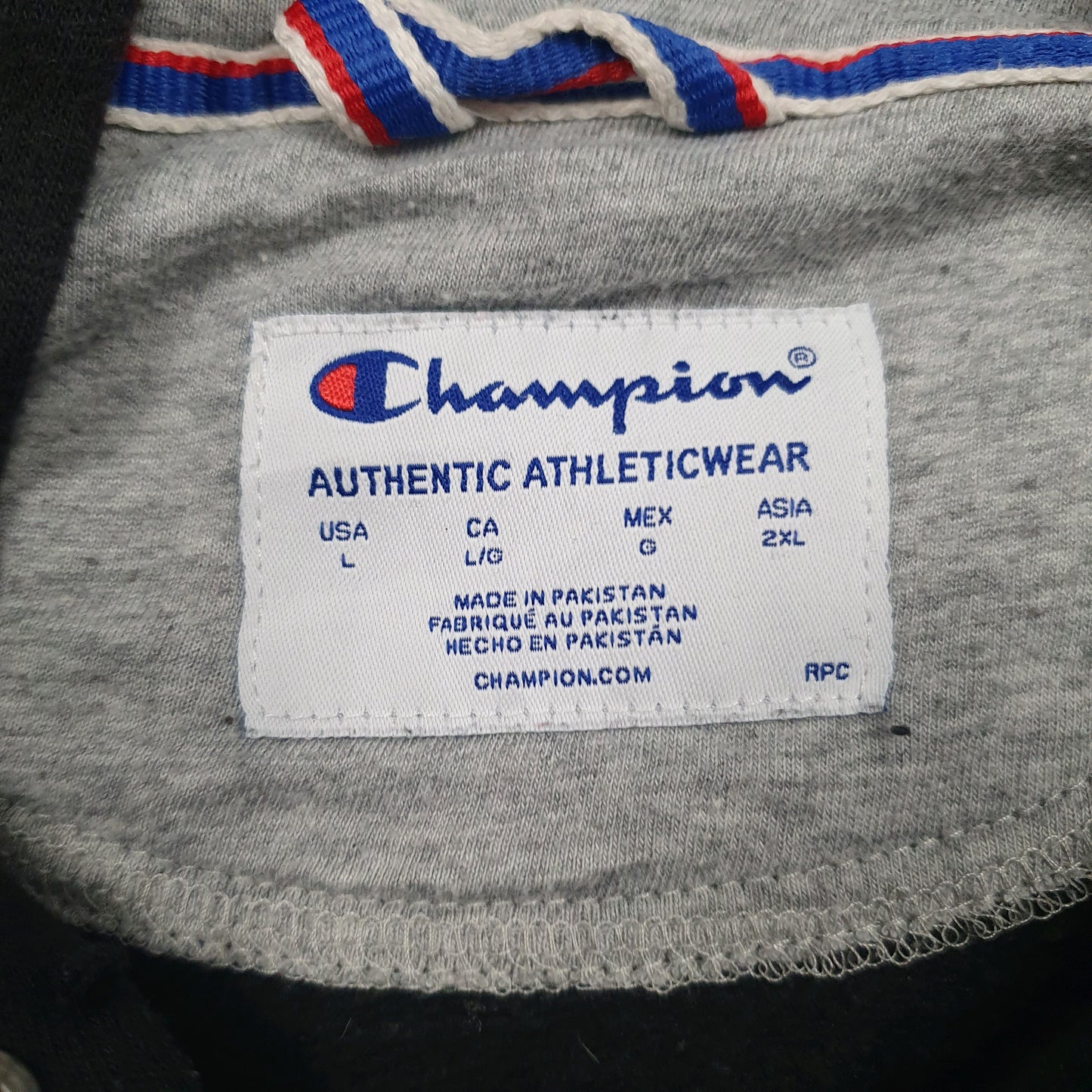 Mens Black Champion Spellout Hoodie Jumper