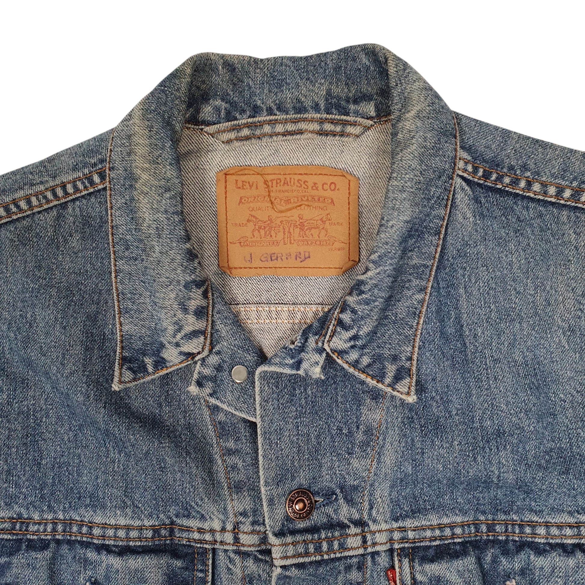 Mens Blue Levis Vintage 1990s Type 3 Trucker  Coat