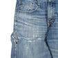 Mens Blue Levis Distressed Crewneck Jeans