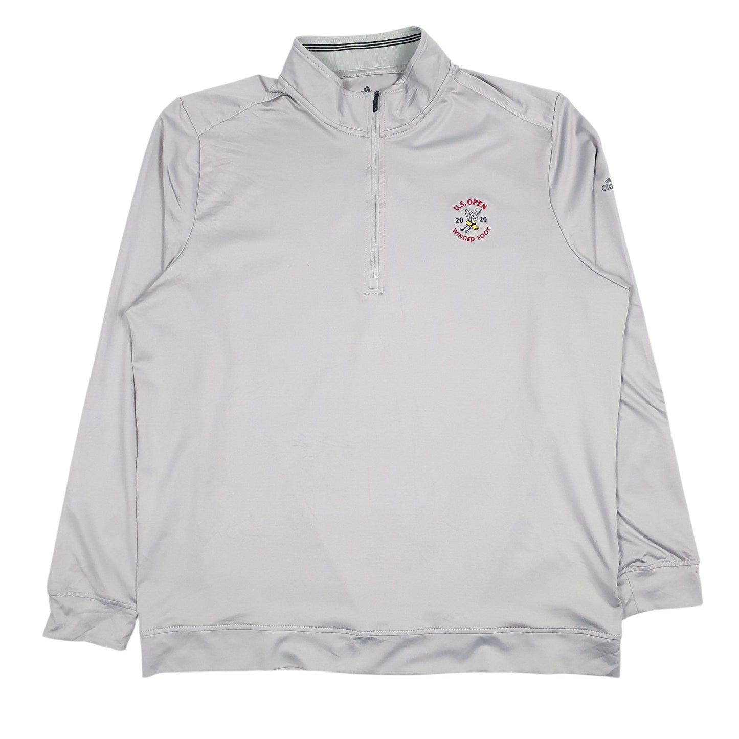 Mens Grey Adidas US Open Quarter Zip Jumper