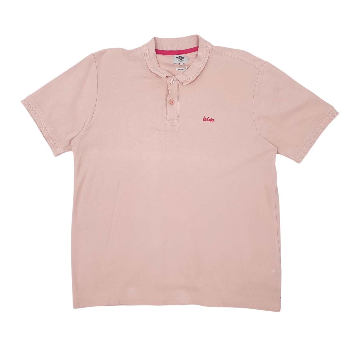Womens Pink Lee Cooper  Short Sleeve Polo Shirt