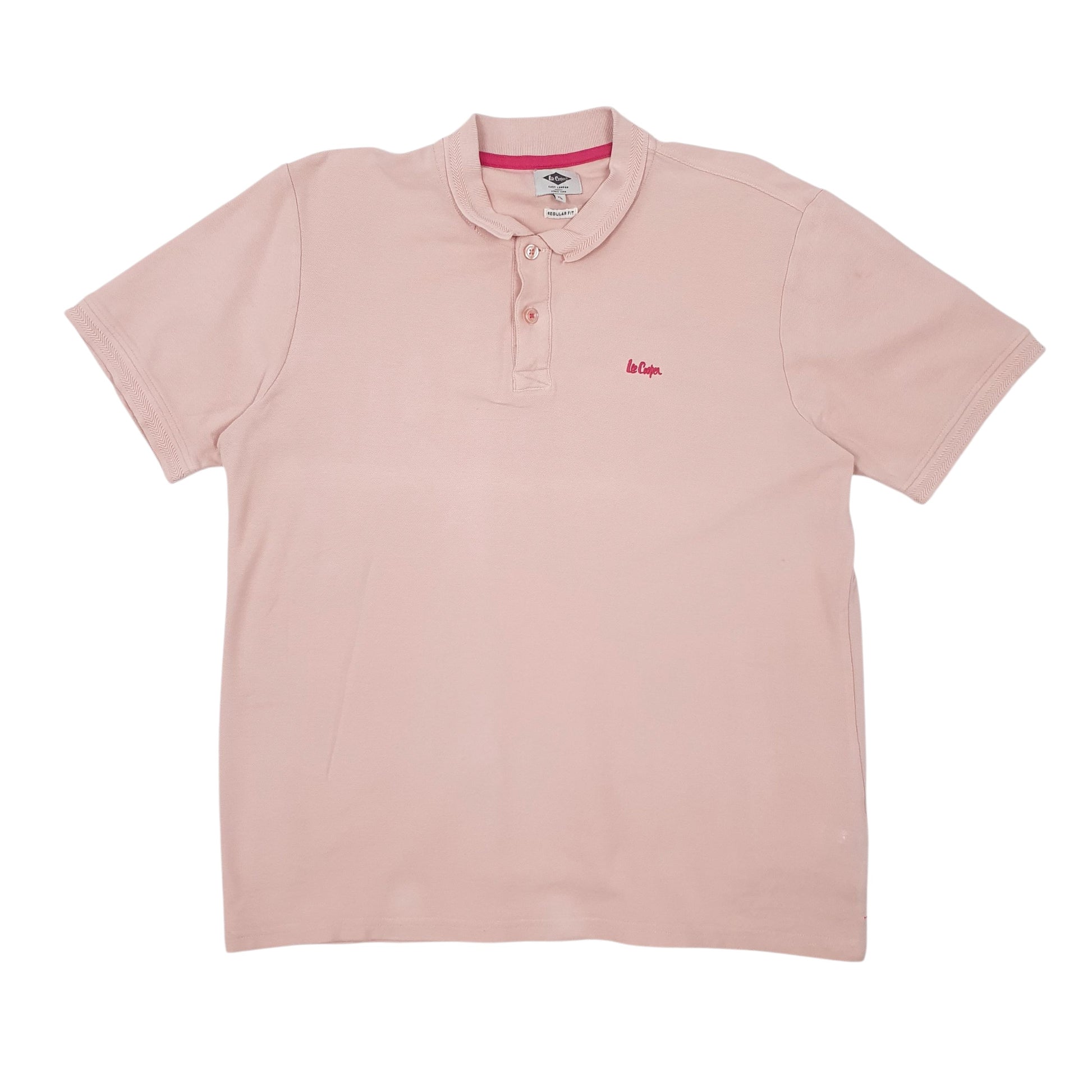 Womens Pink Lee Cooper  Short Sleeve Polo Shirt
