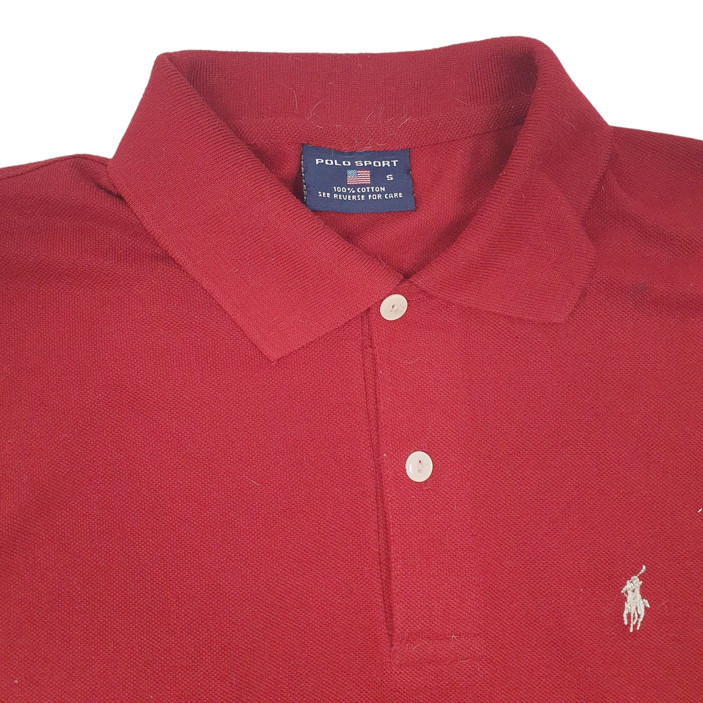 Mens Burgundy Ralph Lauren Polo Sport  Polo Shirt