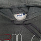 Mens Grey Fila  Hoodie Jumper