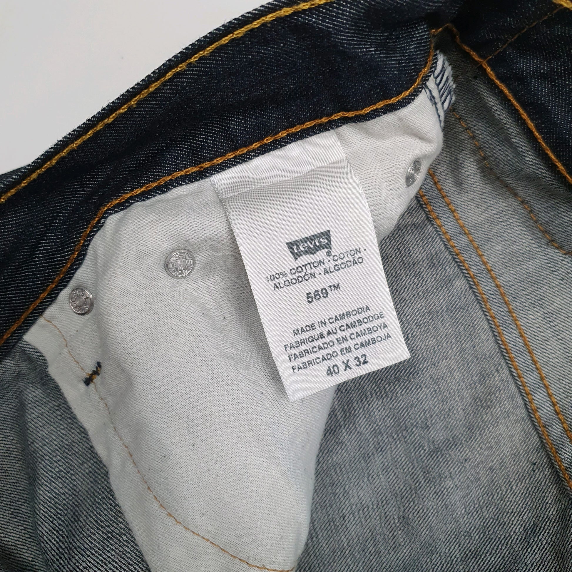 Mens Navy Levis   Jeans