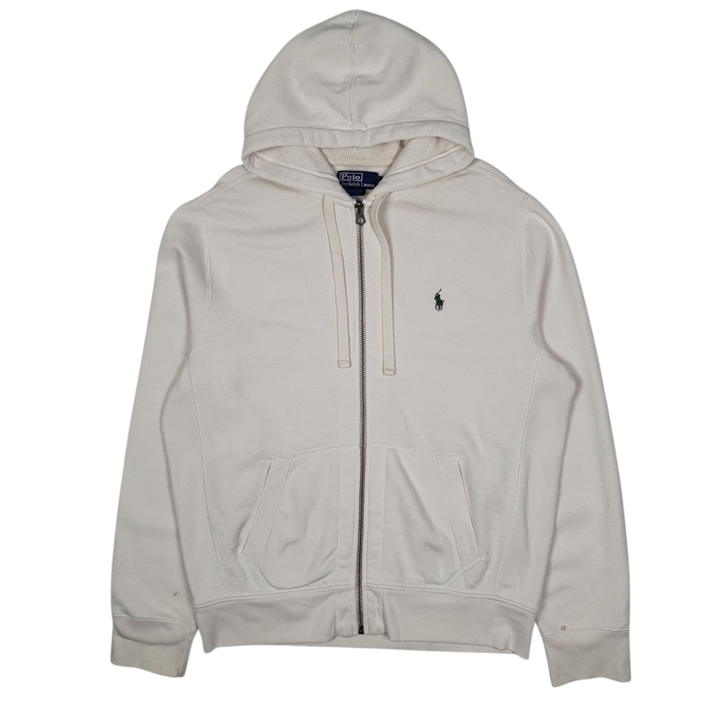 Mens Cream Polo Ralph Lauren Hoodie Full Zip Jumper