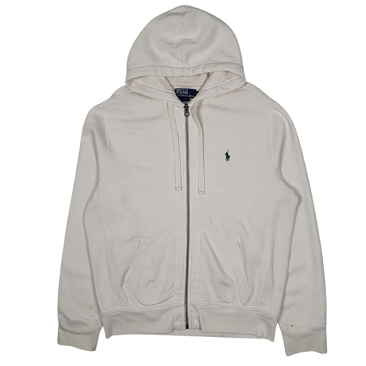 Mens Cream Polo Ralph Lauren Hoodie Full Zip Jumper
