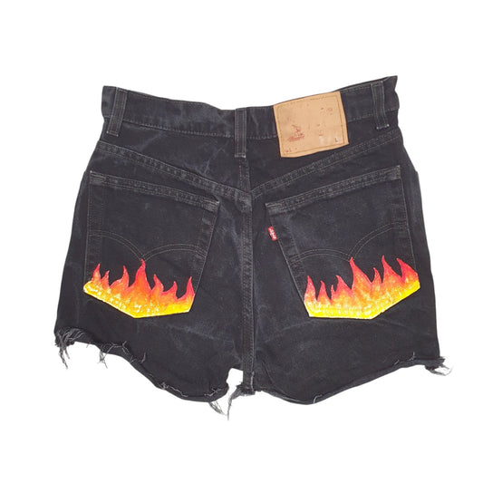 Womens Black Levis Vintage 90s Made In USA Cut Offs  Shorts