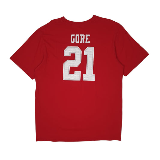 Mens Red Reebok San Francisco 49ers NFL Gore  T Shirt