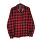 Mens Red Woolrich Thick Whacket Long Sleeve Shirt