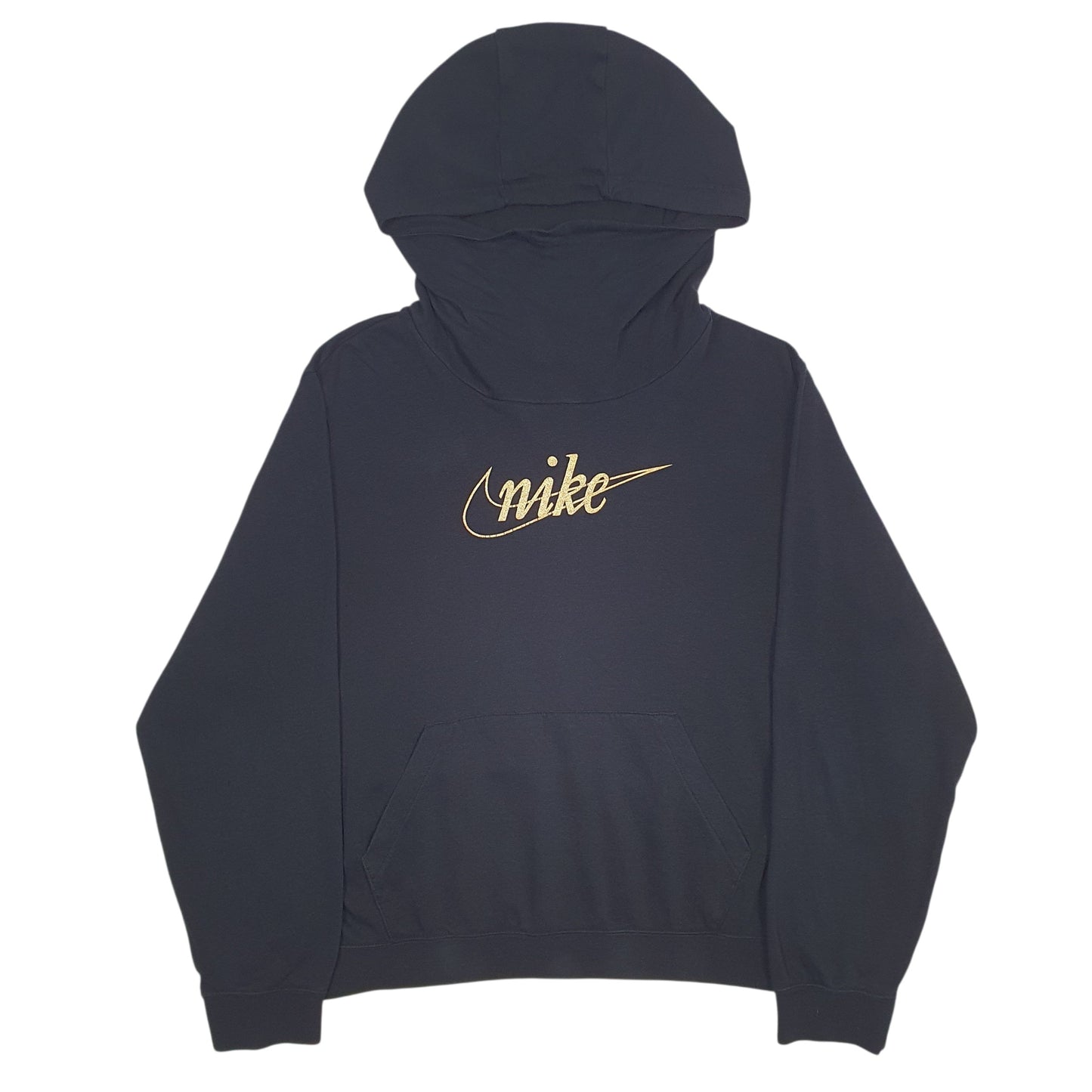 Womens Black Nike Spellout Hoodie Jumper