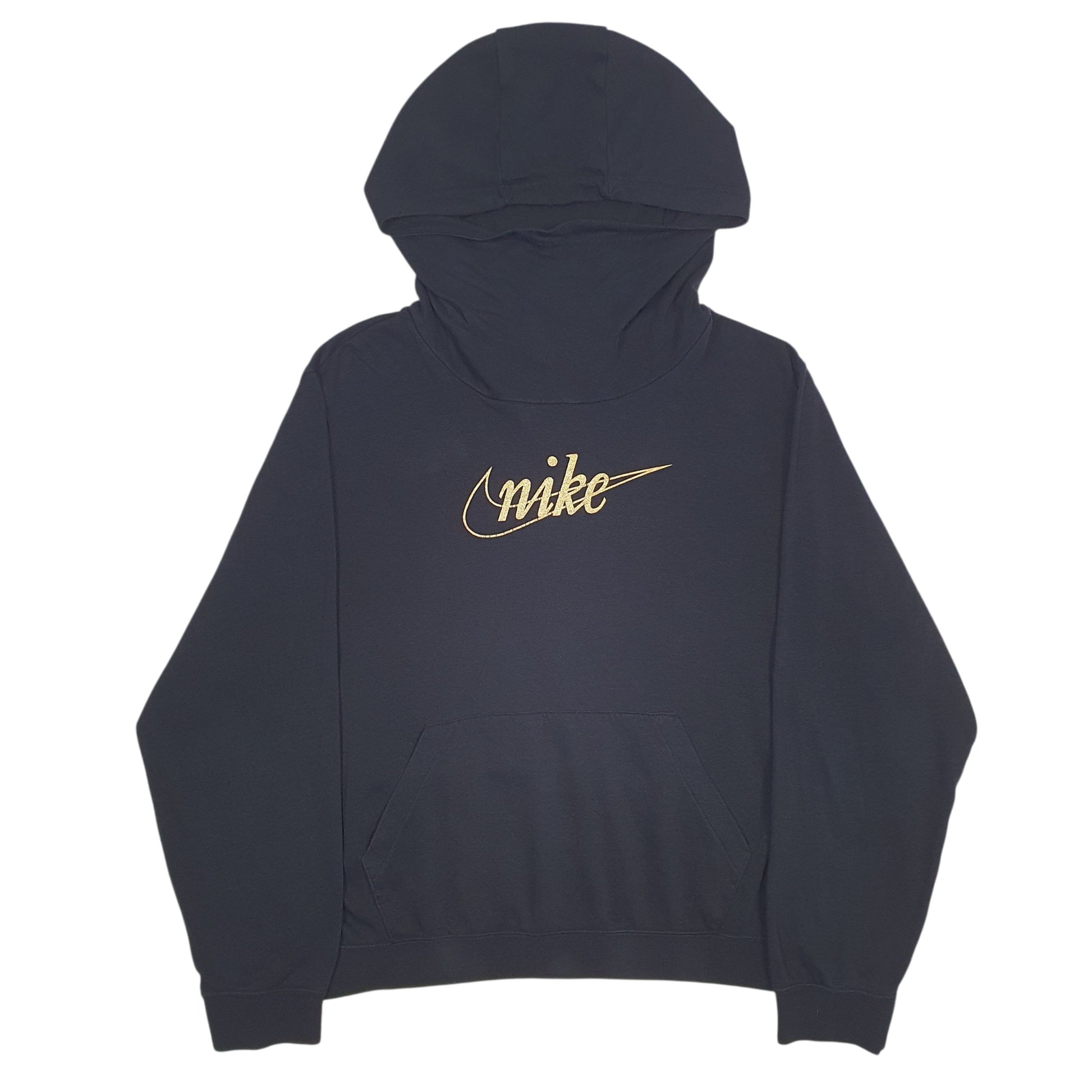 Womens Black Nike Spellout Hoodie Jumper