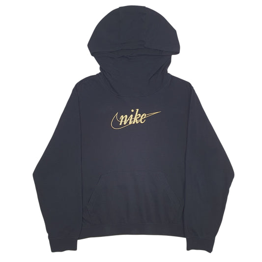 Womens Black Nike Spellout Hoodie Jumper