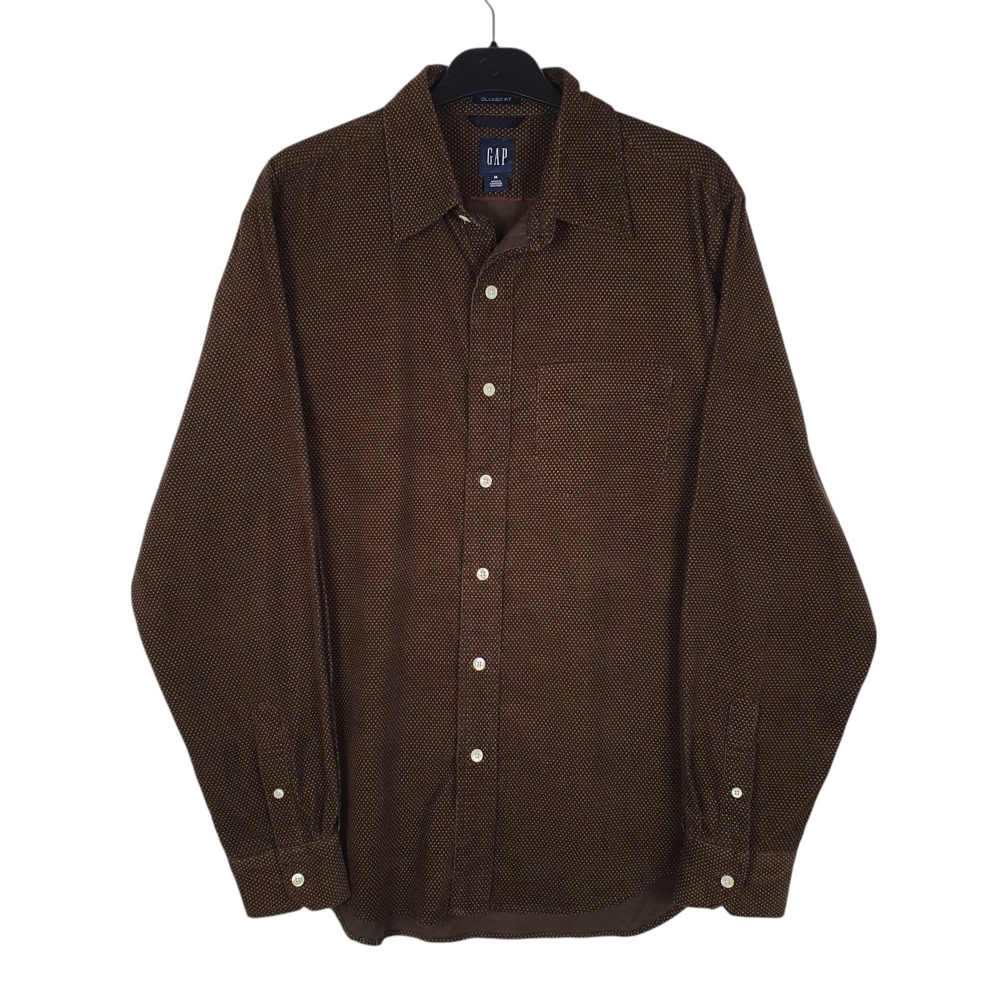 Mens Brown GAP Corduroy Long Sleeve Shirt