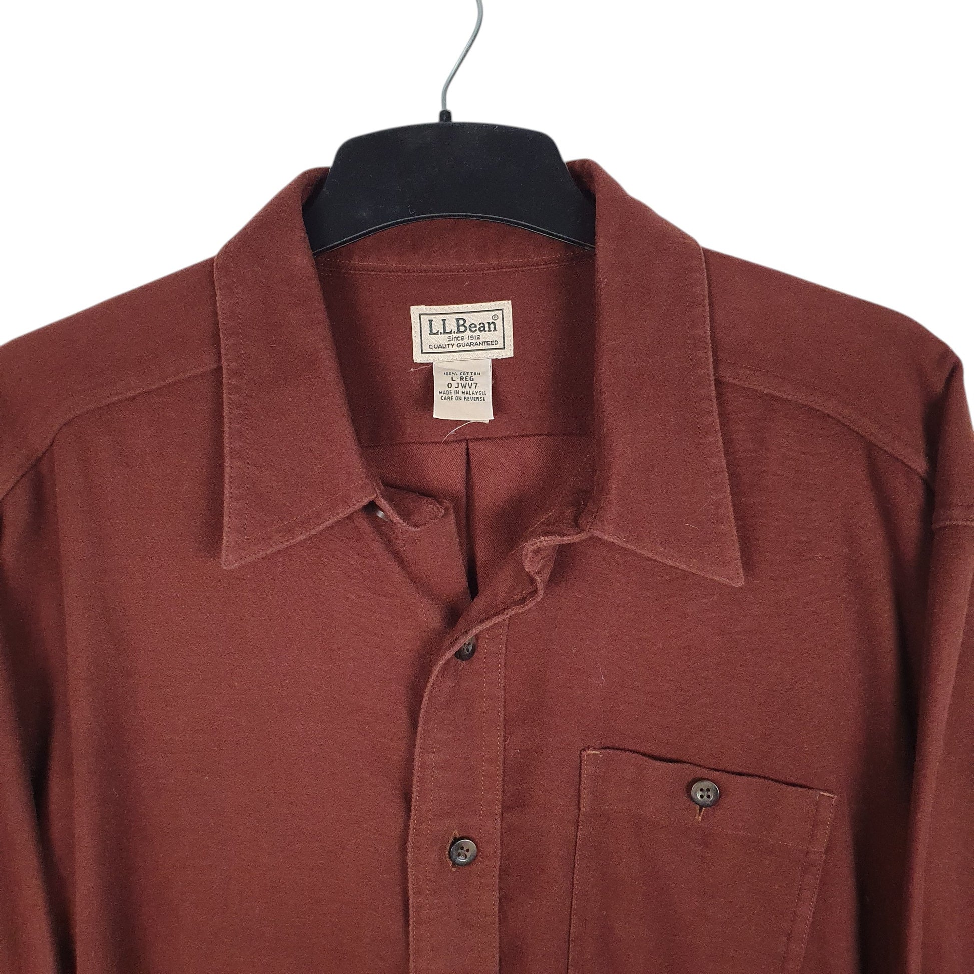 Mens Brown L.L.Bean Heavyweight Chamois  Shirt