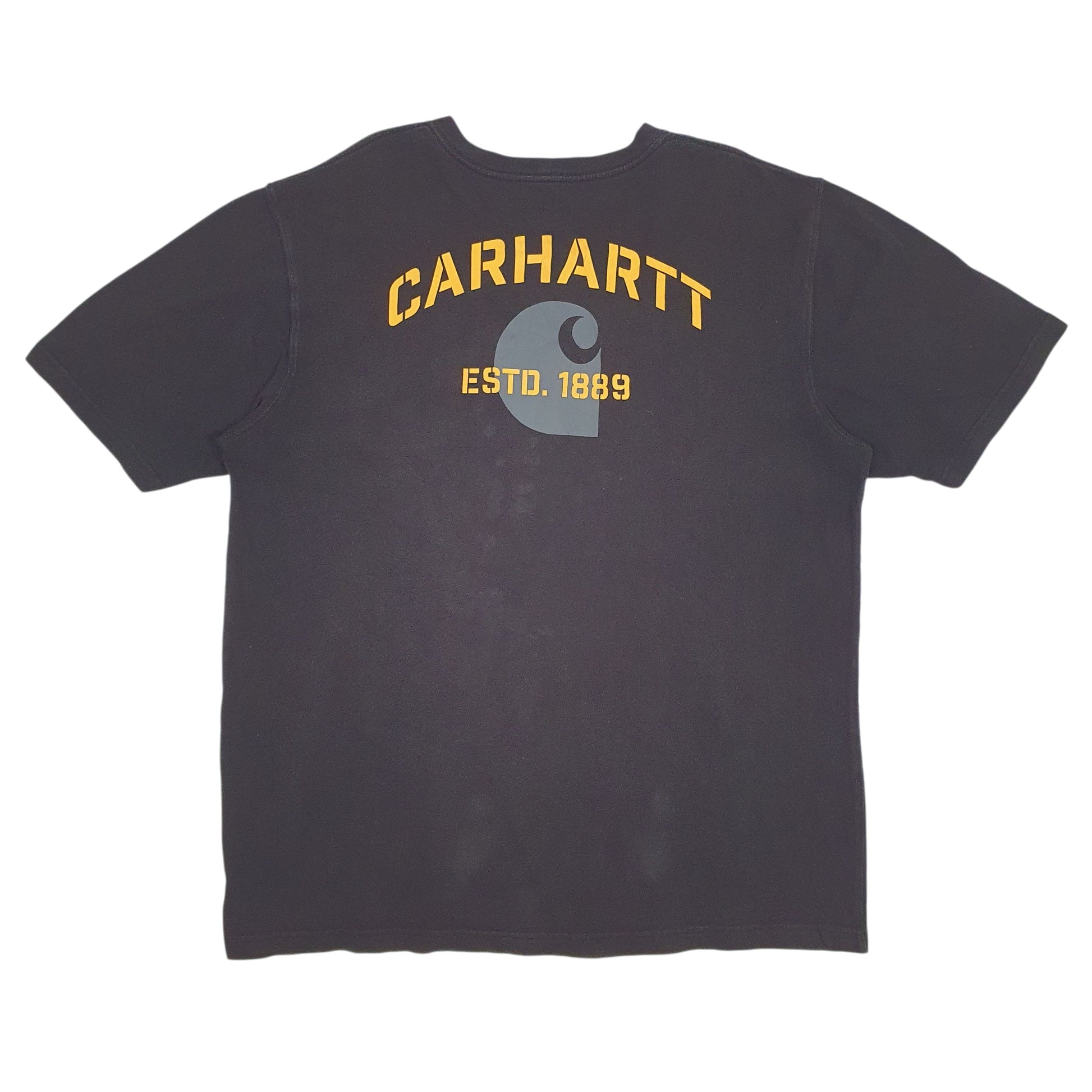 Mens Black Carhartt  Hoodie T Shirt