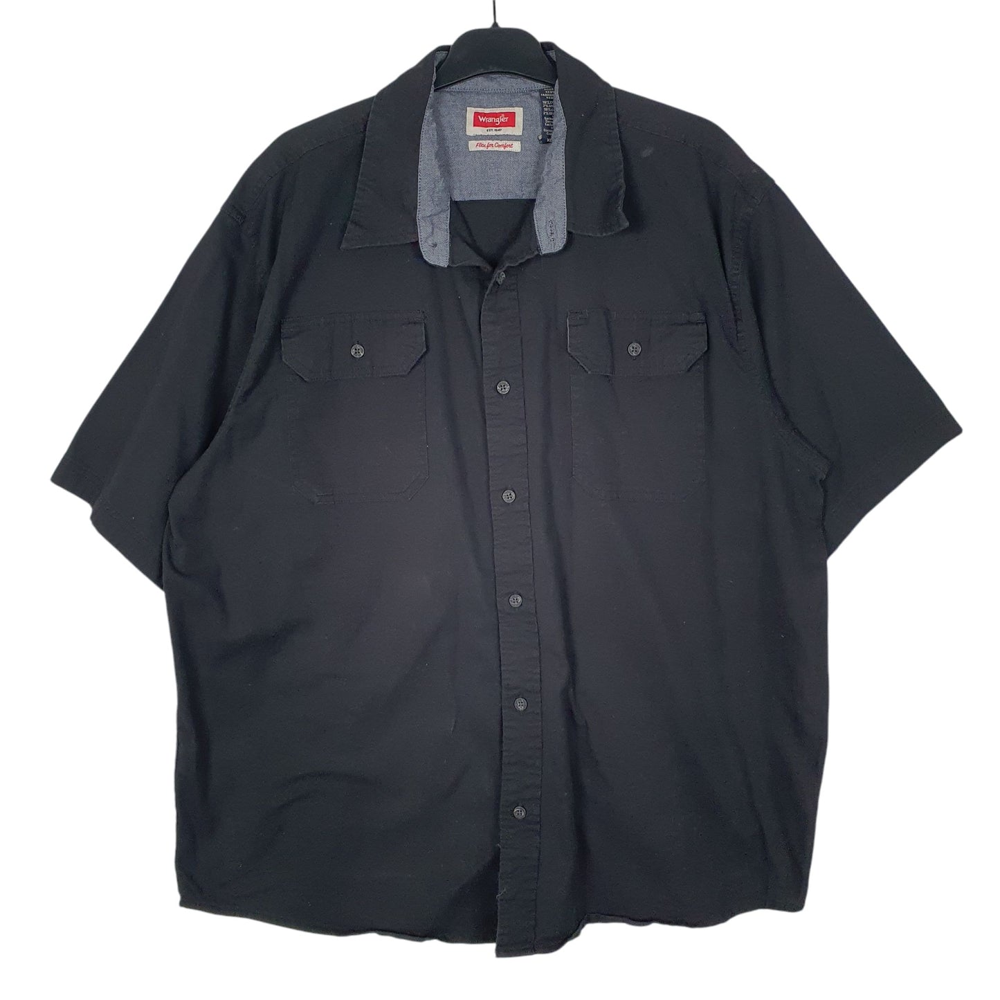 Mens Black Wrangler  Short Sleeve Shirt