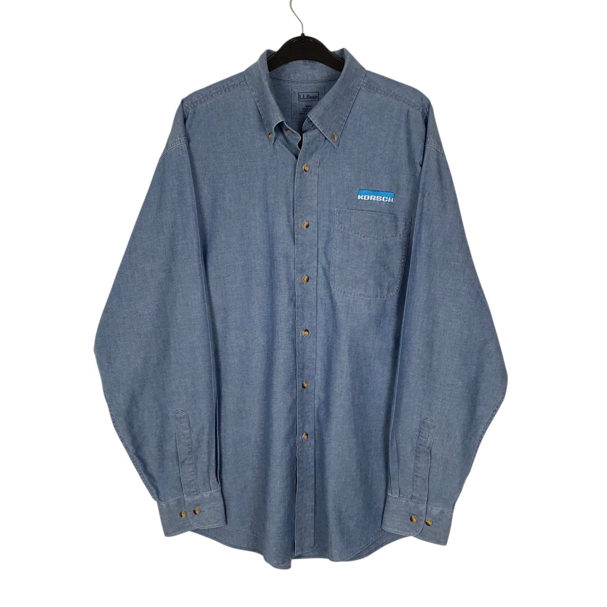 Mens Blue L.L.Bean  Long Sleeve Shirt