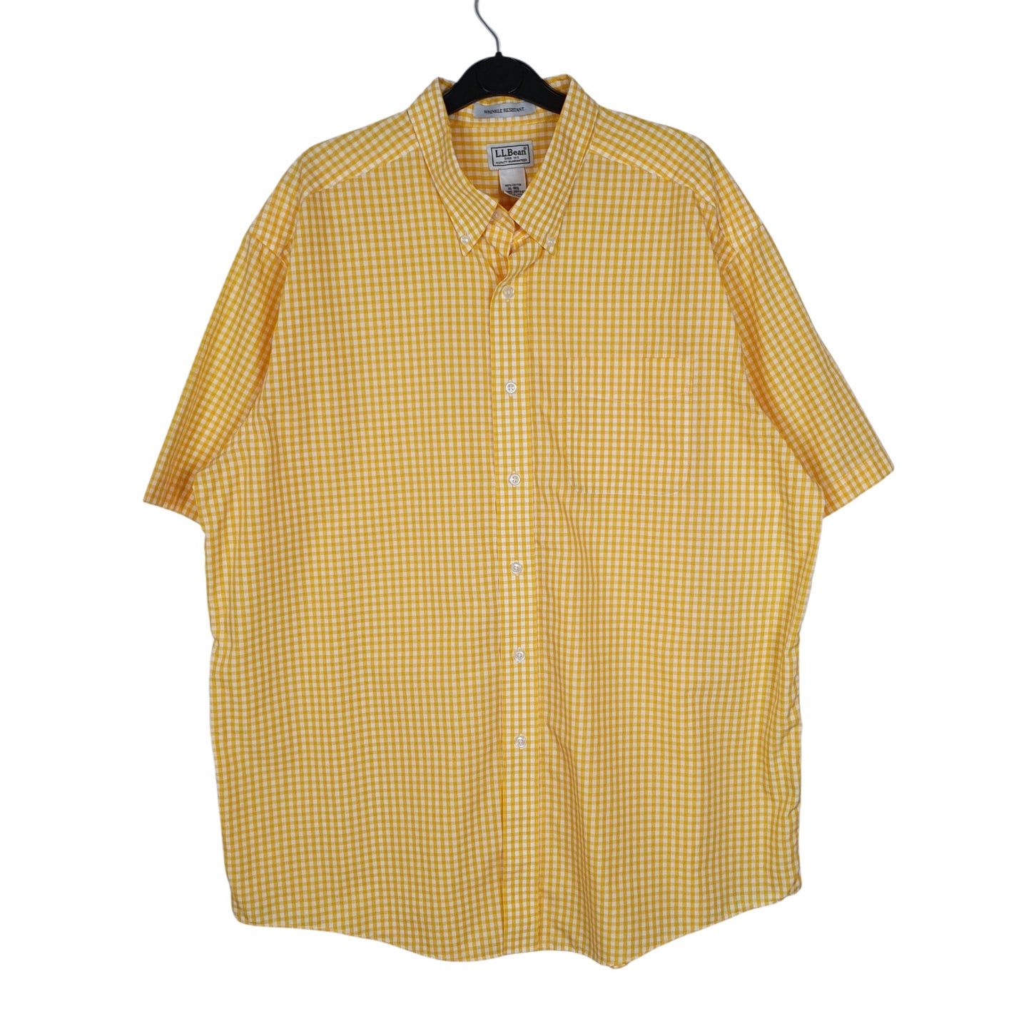 Mens Yellow L.L.Bean  Short Sleeve Shirt
