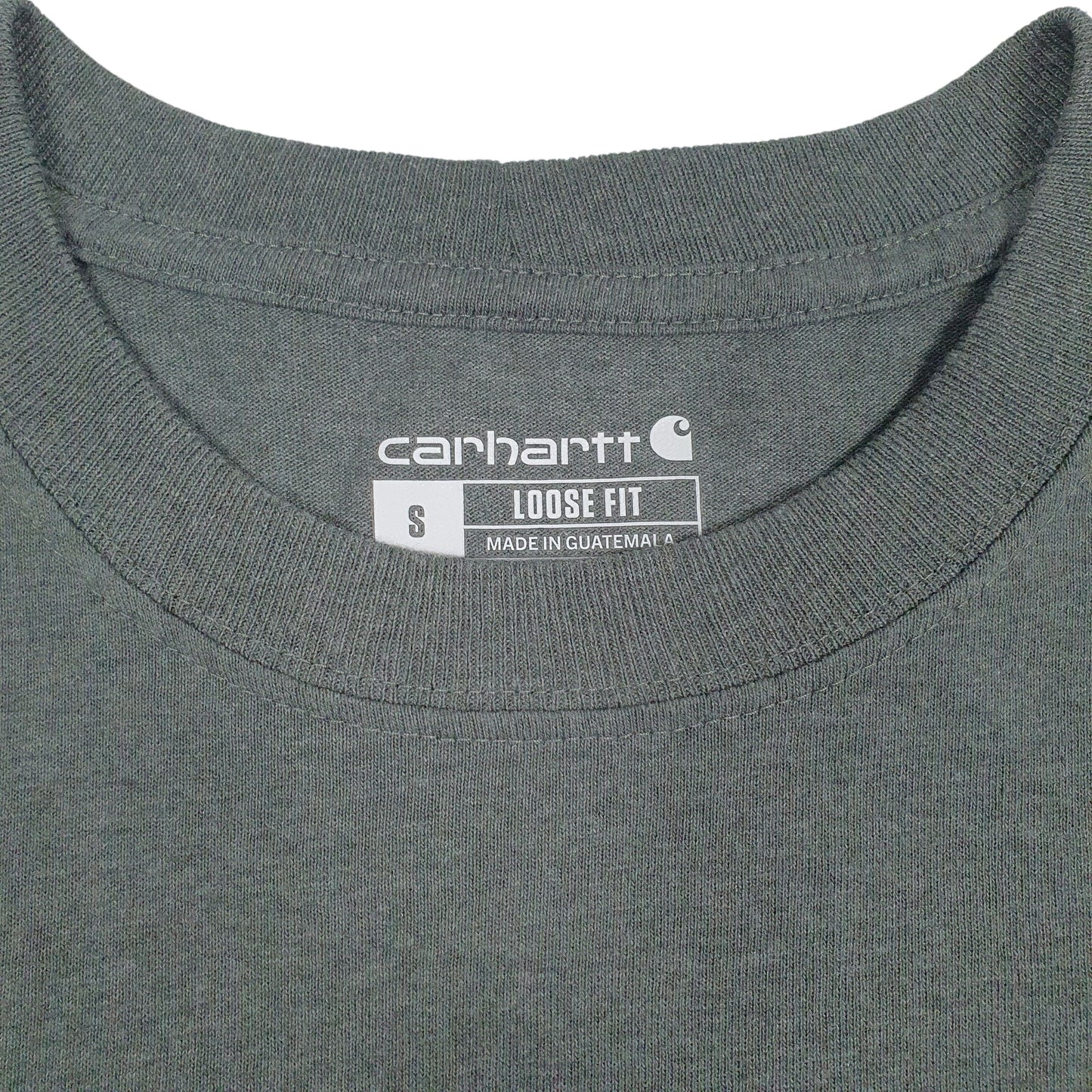 Mens Grey Carhartt K195 394 Spellout  T Shirt