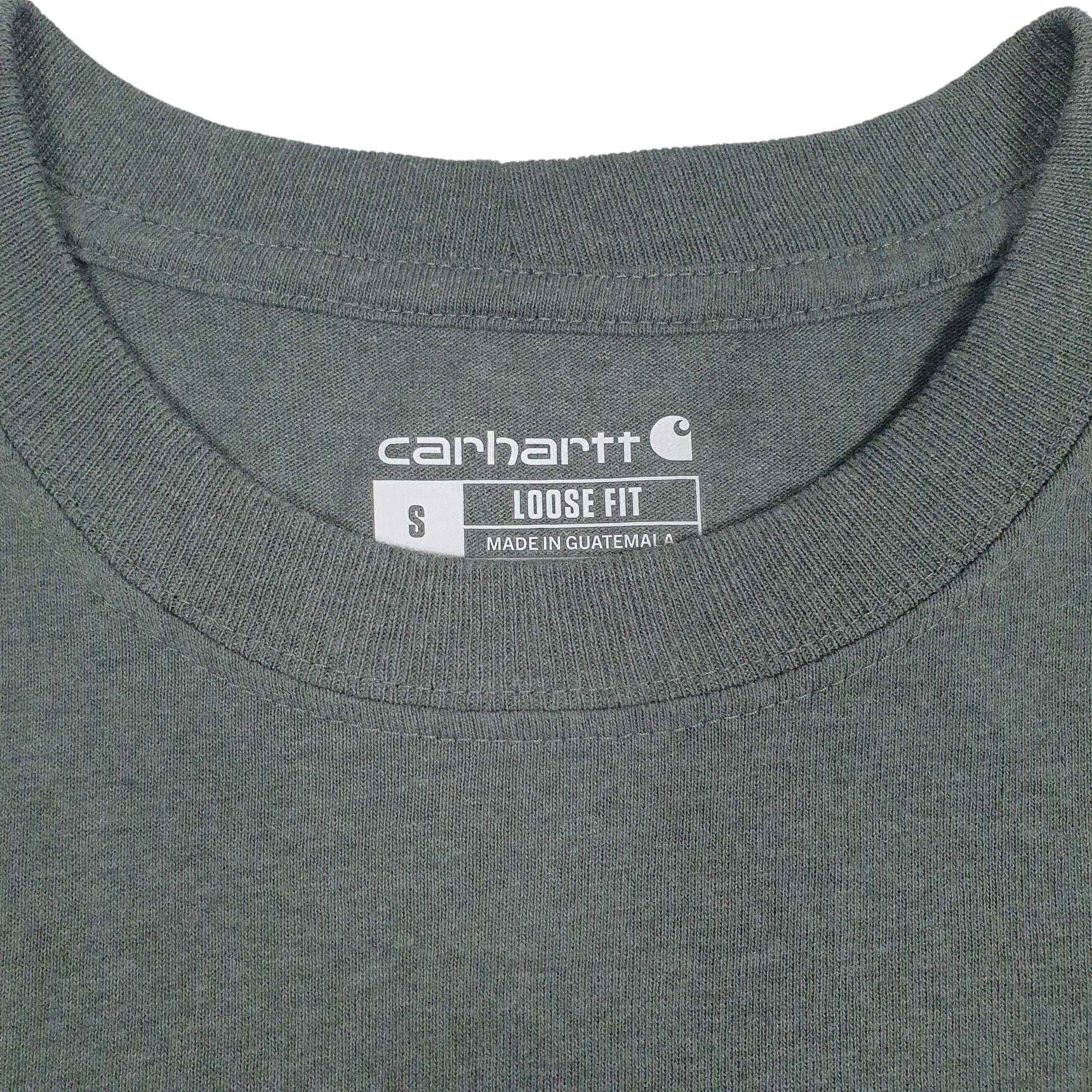 Mens Grey Carhartt K195 394 Spellout  T Shirt