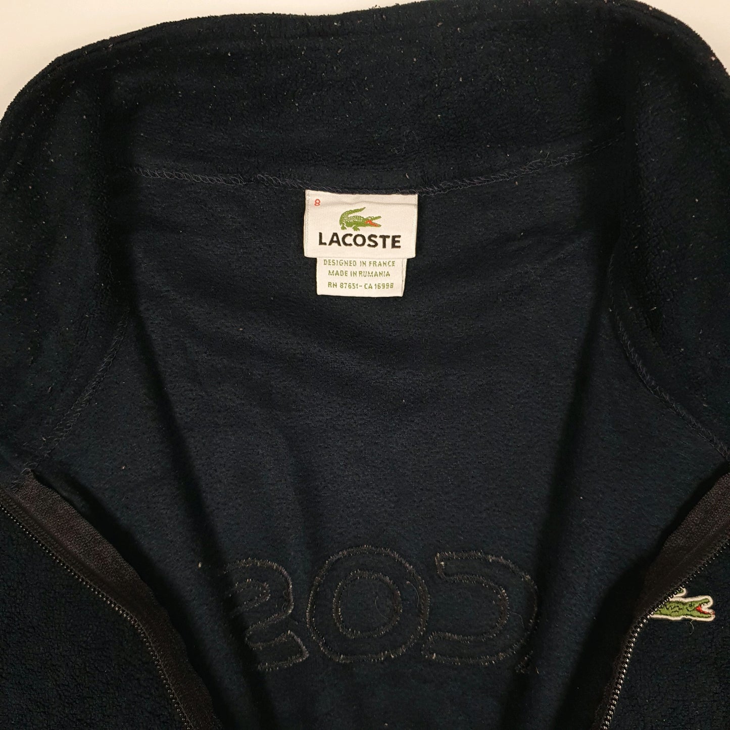 Mens Navy Lacoste  Full Zip Jumper