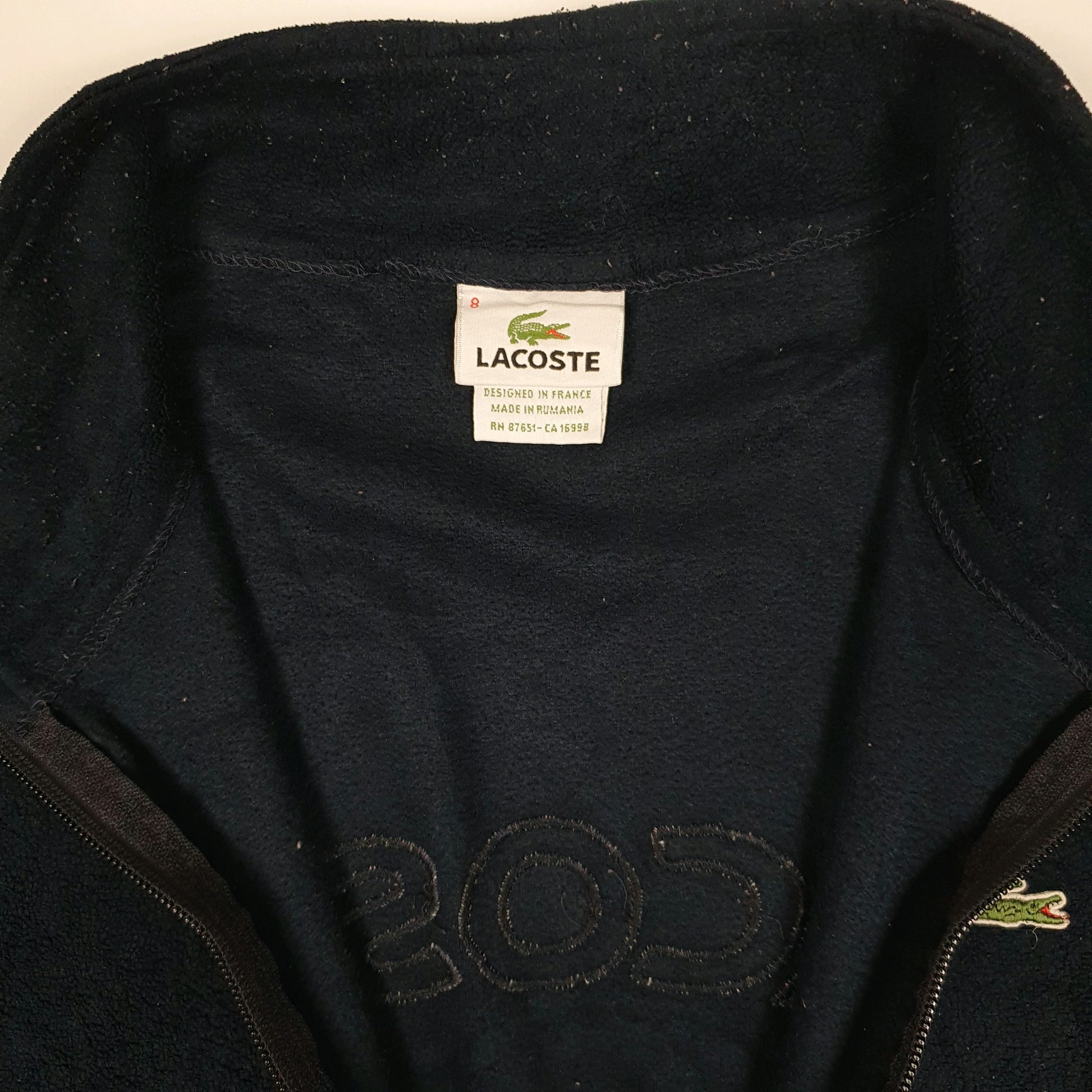 Mens Navy Lacoste  Full Zip Jumper