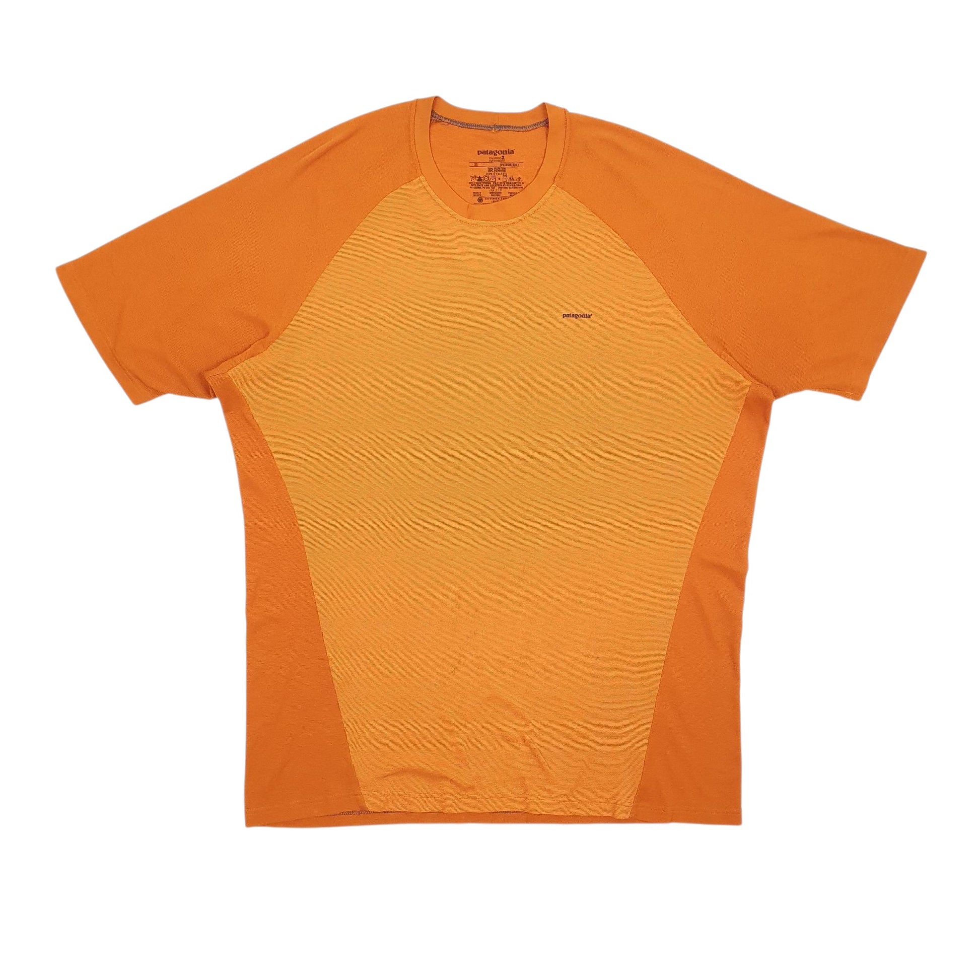 Mens Orange Patagonia Capilene Short Sleeve T Shirt