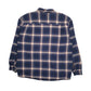 Mens Navy Wrangler Plaid Sherpa Lined  Coat