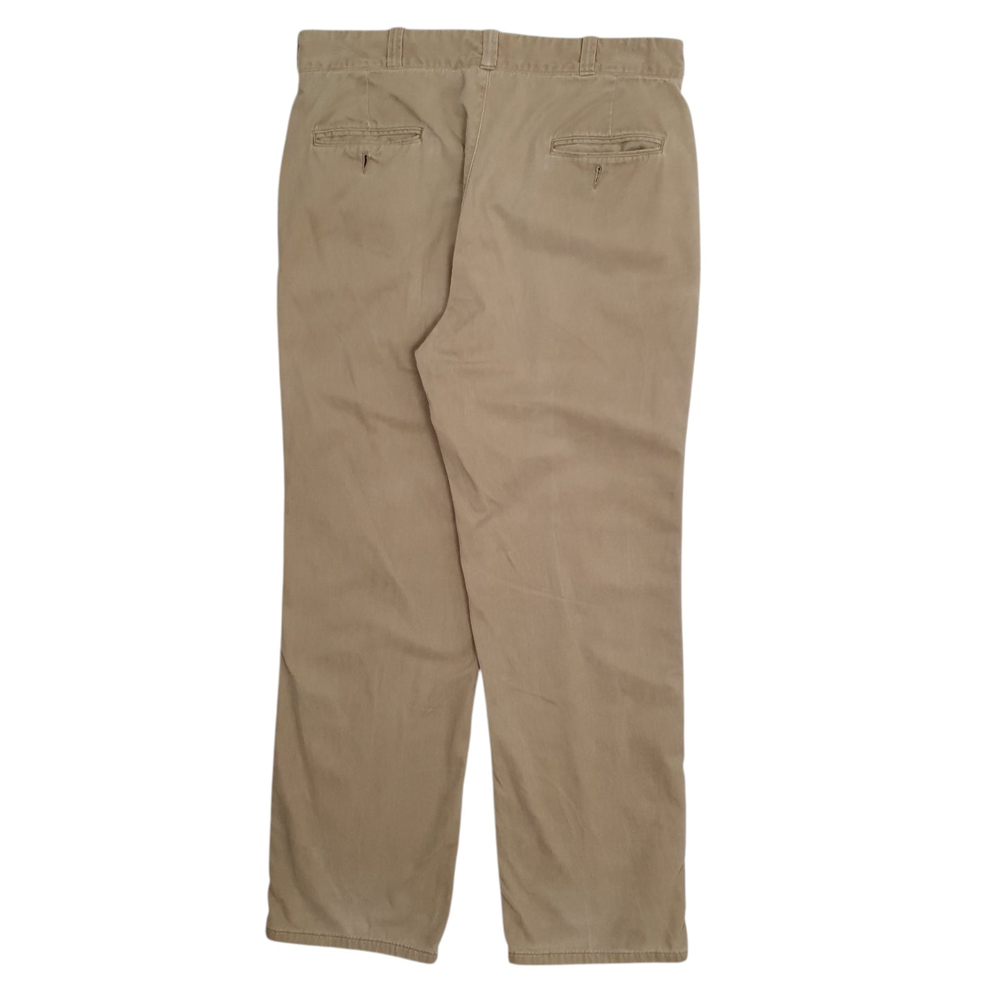 Mens Beige Polo Ralph Lauren Vintage 80s Made In USA  Trousers