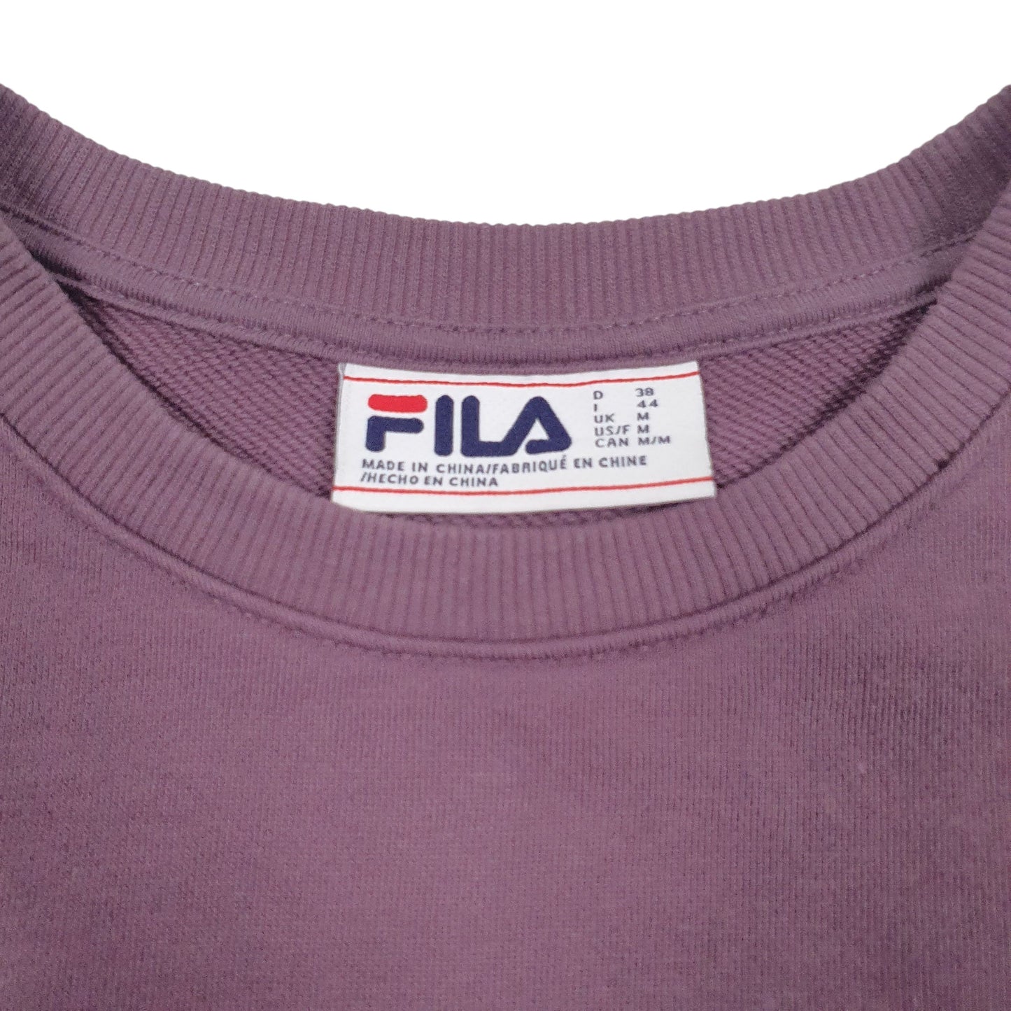 Mens Purple Fila  Crewneck Jumper