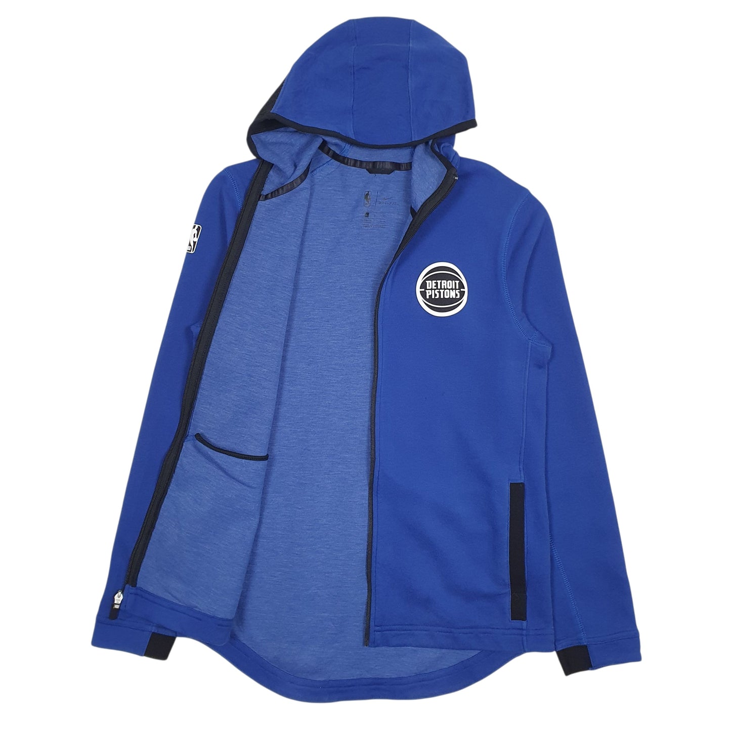 Womens Blue Nike NBA Detriot Pistons Dri-Fit Full Zip Jumper