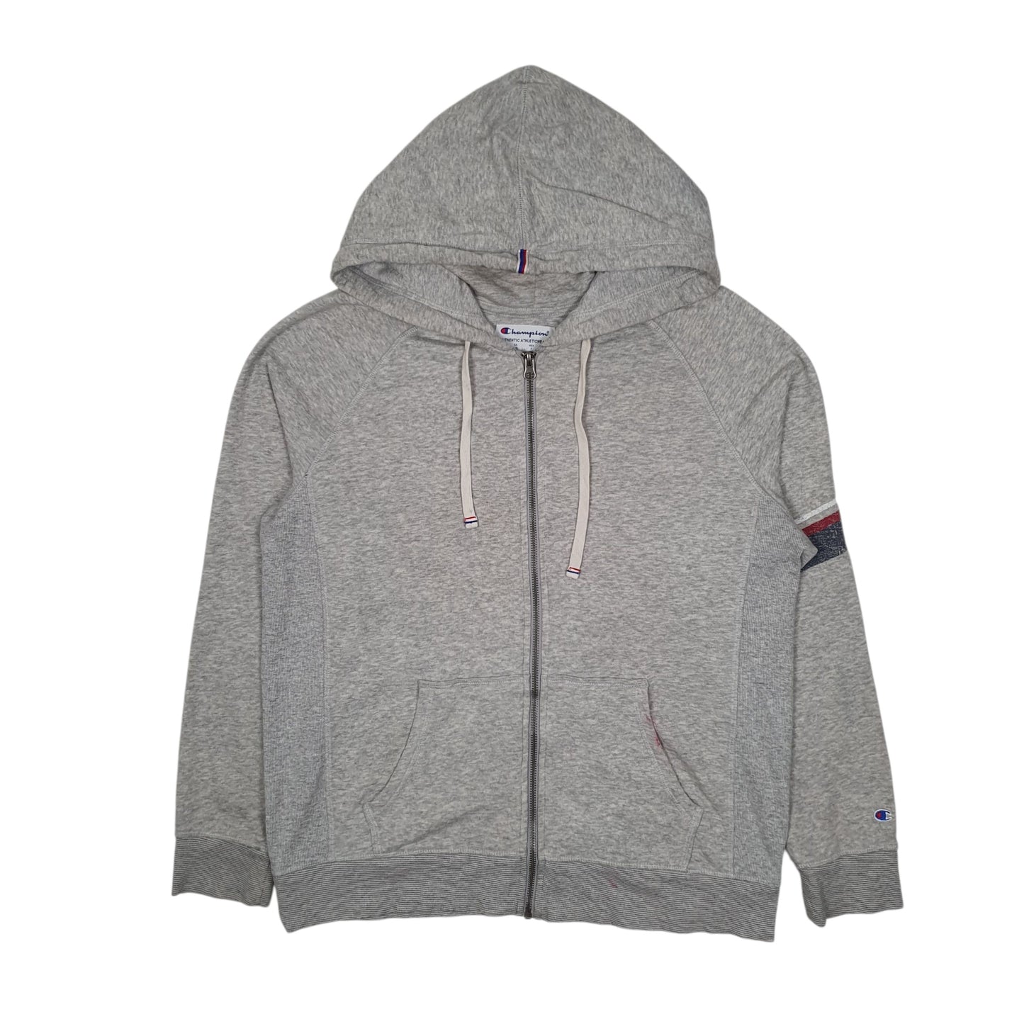 Mens Grey Champion Hoodie Full Zip Jumper