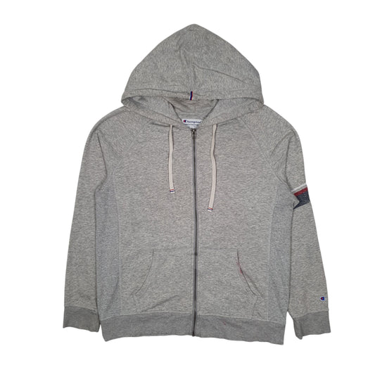 Mens Grey Champion Hoodie Full Zip Jumper