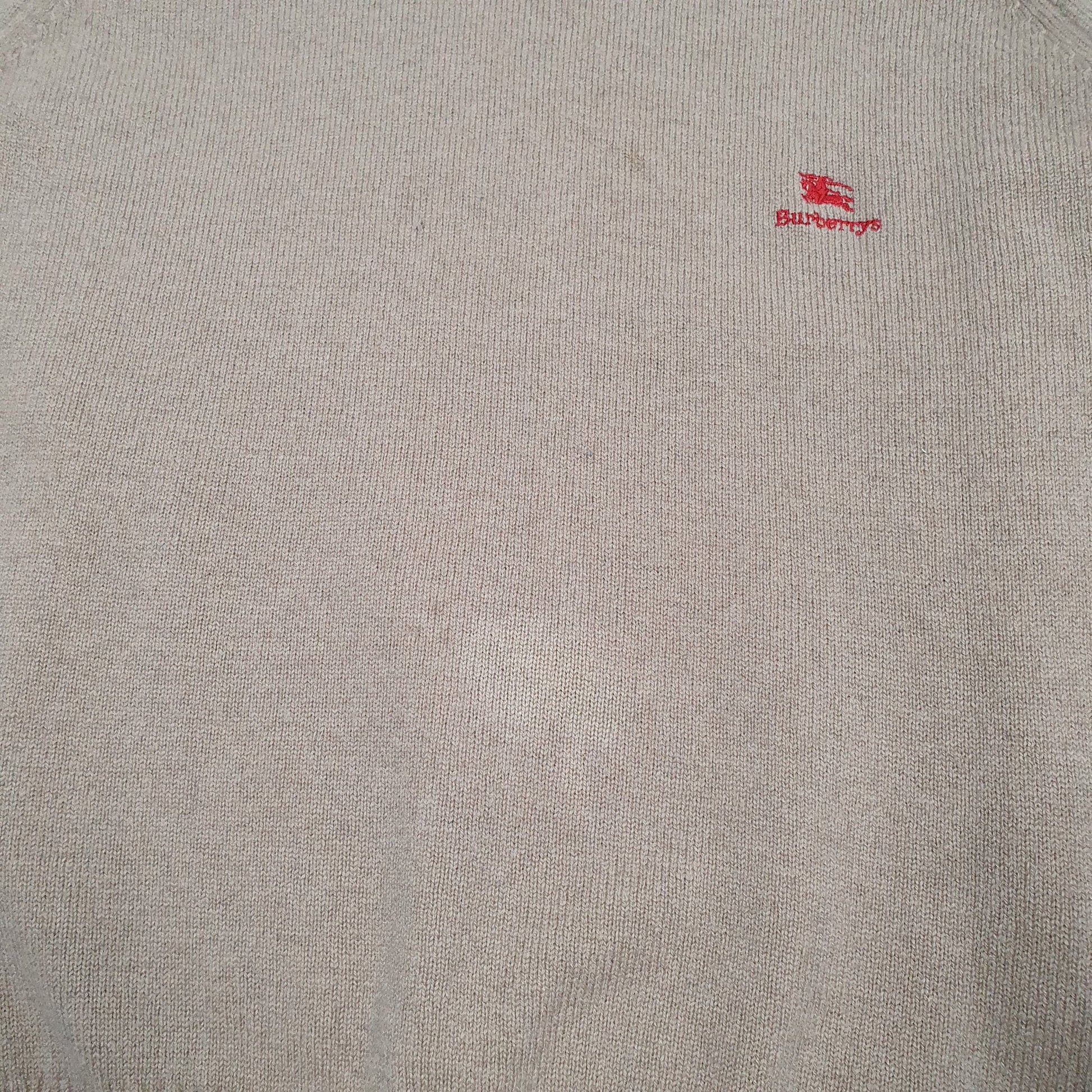 Womens Beige Burberry Vintage 90s Crewneck Jumper