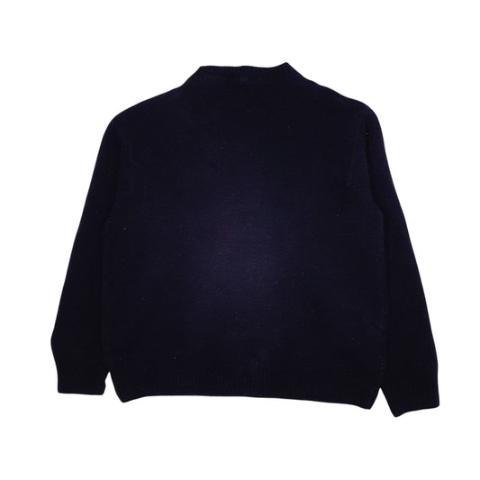 Womens Navy Burberry  Crewneck Jumper