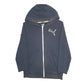 Mens Navy Puma Hoodie Full Zip Jumper