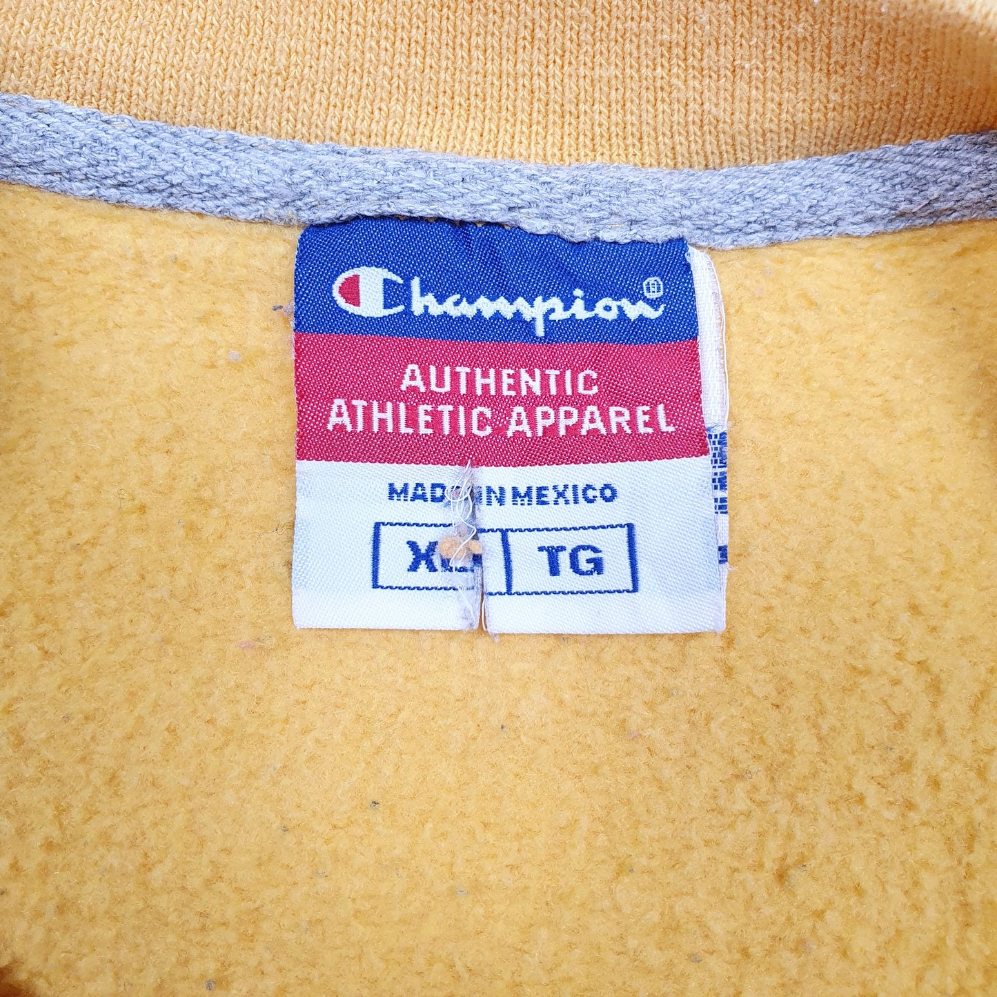 Mens Yellow Champion  Crewneck Jumper