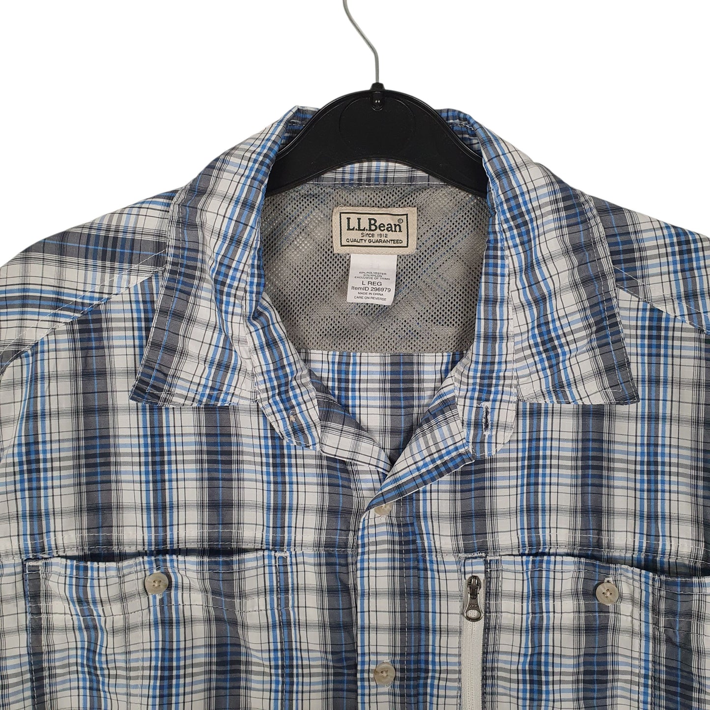 Mens Blue L.L.Bean Walking Hiking  Shirt