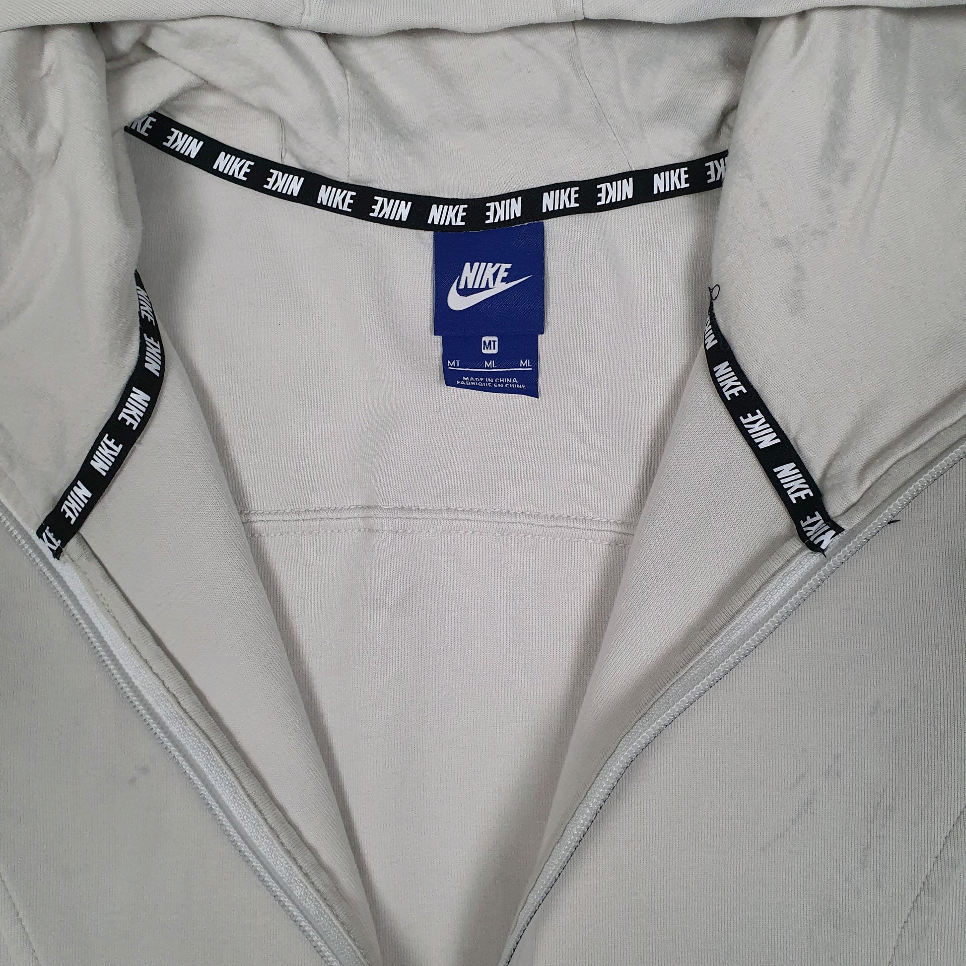 Mens Grey Nike Hoodie Full Zip Jumper