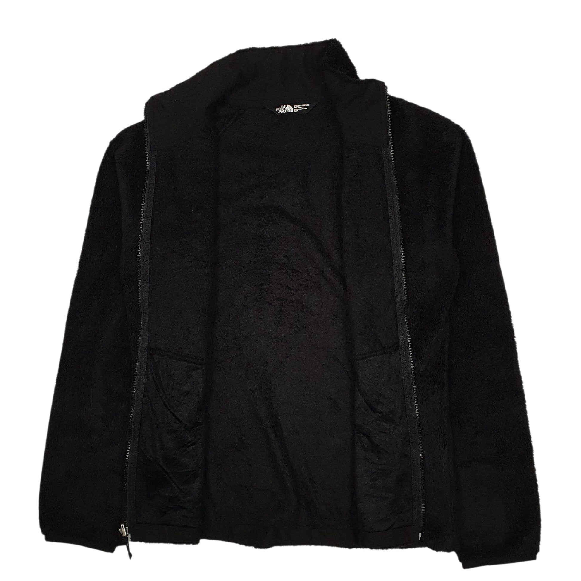 Womens Black The North Face Fluffy Full Zip Jumper