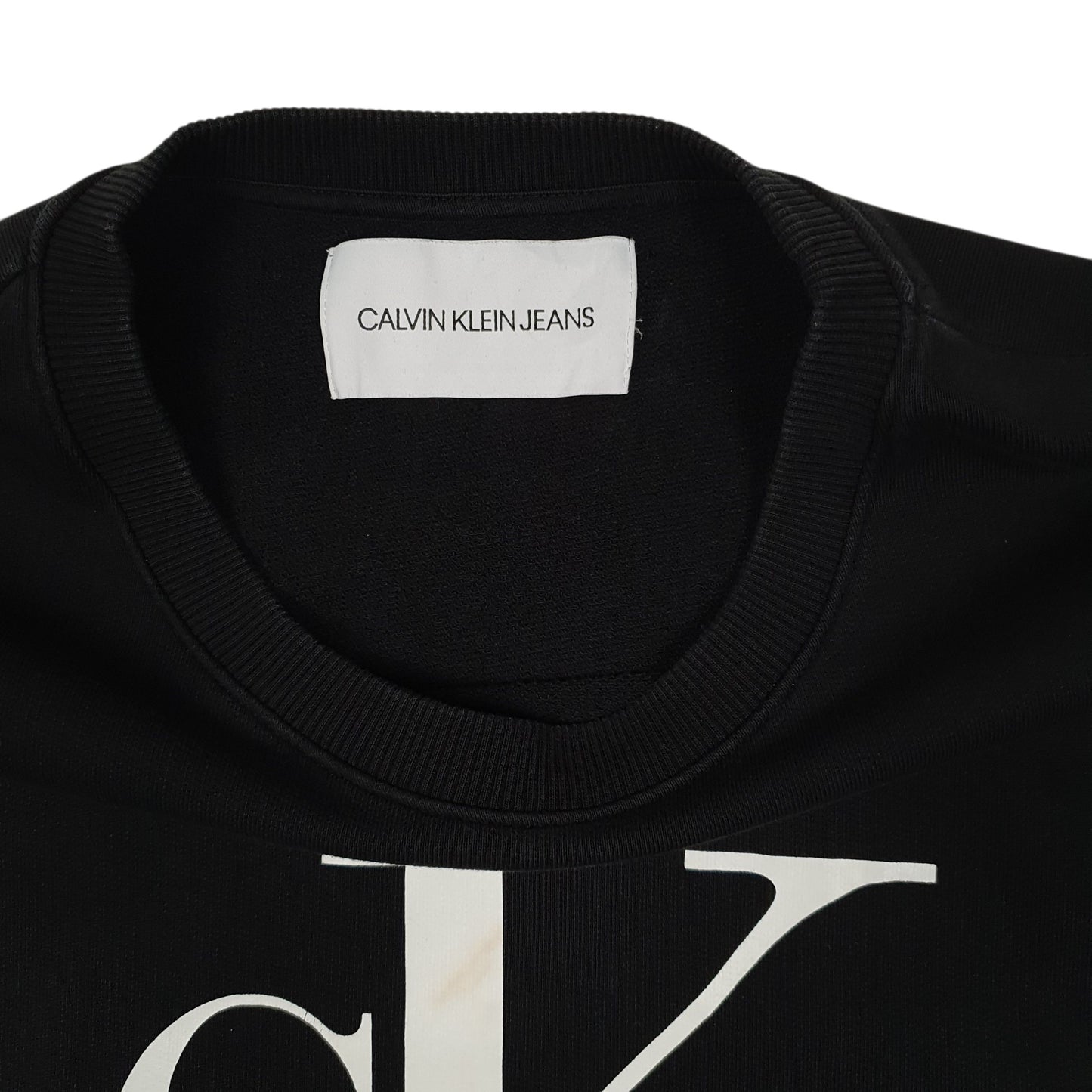 Mens Black Calvin Klein  Crewneck Jumper