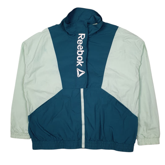 Womens Green Reebok Baggy Fit Hoodie Coat