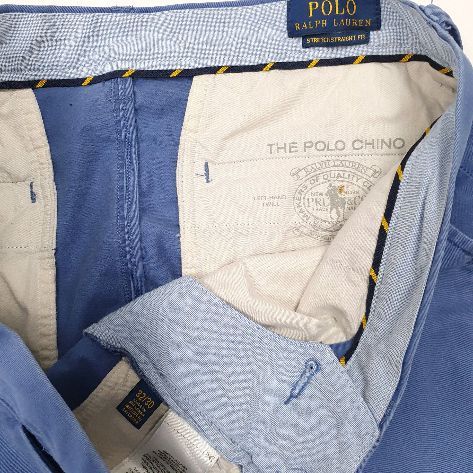 Mens Blue Polo Ralph Lauren Sailing Knots Stretch  Trousers