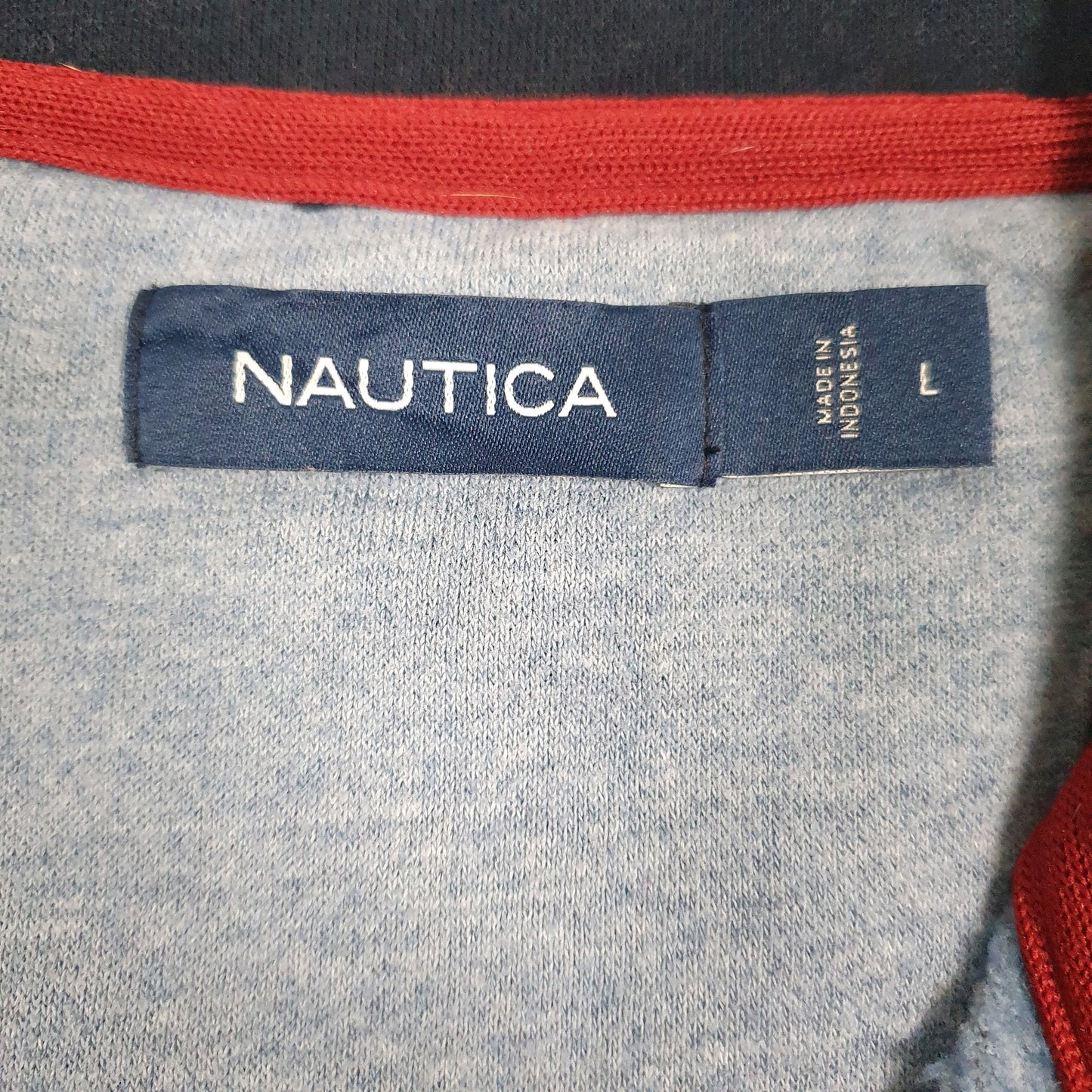 Mens Blue Nautica  Quarter Zip Jumper