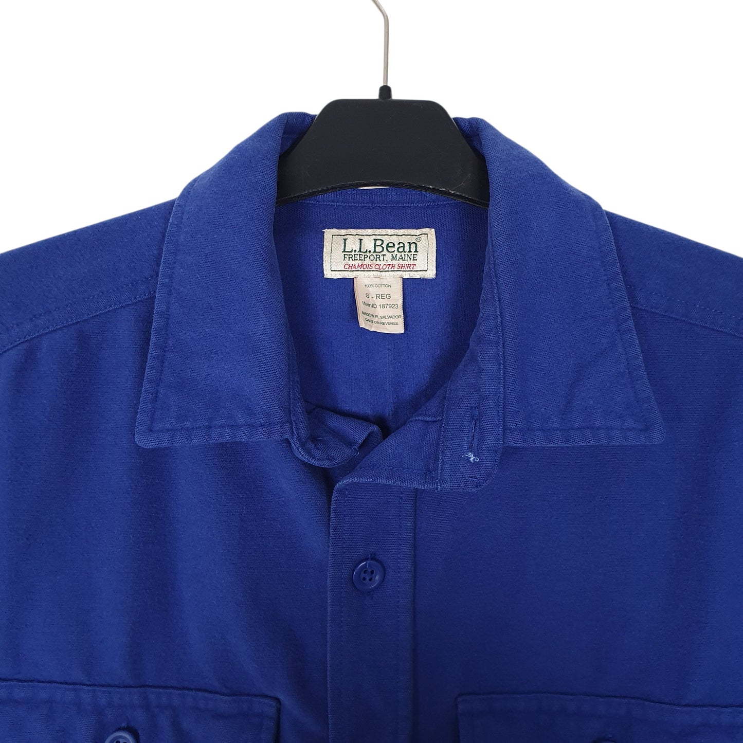Mens Blue L.L.Bean Thick Chamois  Shirt