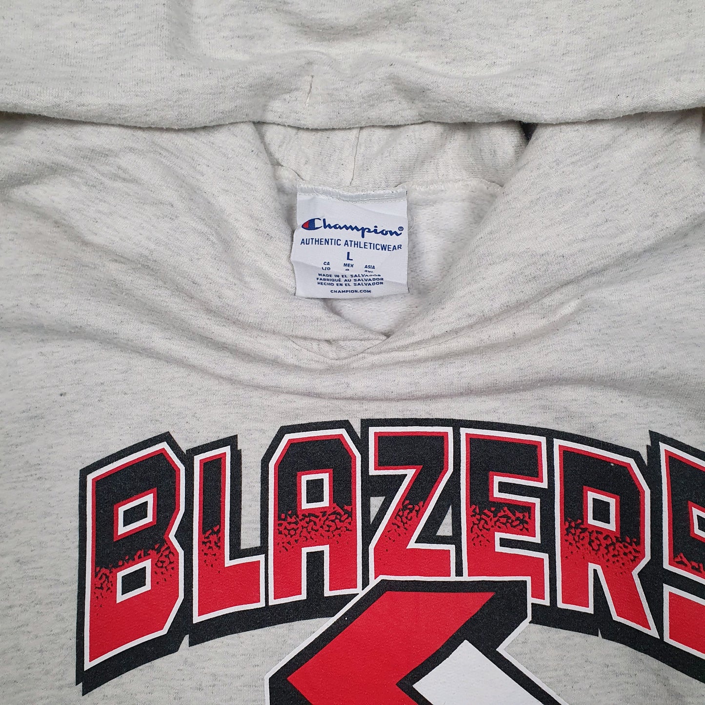 Mens Grey Champion Blazers Gaming Hoodie Jumper